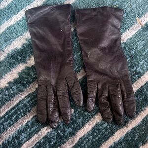 Black Leather Gloves